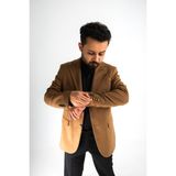 Levent Serez Ceket Kahverengi - 48