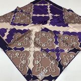 Levidor 20834 Mor Vintage Desen Tivil İpek Eşarp