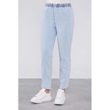 levidor Beli Büzgülü Jean Pantolon, 38, TYC2415B91B12F56DC4869300, Mavi, Kadın