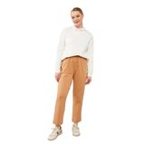 levidor Beli Lastikli Bağıcıklı Pantolon, 4, V11358, Camel, Kadın