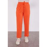 levidor Belli Lastikli Cepli Spor Pantolon, 2, 410018, Oranj, Kadın