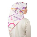 levidor Boya Desen Twill Eşarp V22266, 90x90, Twill Eşarp, Fuşya, Kadın