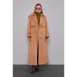 levidor Camel Kol Kemerli Trençkot, 40