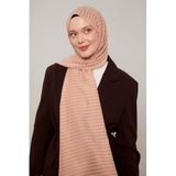 levidor Çizgili Shinga Şal V611, 75 x 180, LVD.PMK.0008, Yavruağzı, Kadın