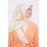 levidor Crack Desen Trend Twill Eşarp, 90 x 90, LVD.PLE.0195, Gri, Kadın