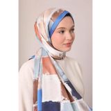 levidor Dama Desen Twill Şal, 75 x 195, LVD.TWS.0013, Saks, kadın