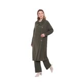 levidor Düğme Detaylı Pantolonlu Tunik Takım, 38, TYC0845383673M00100185010, Haki, Kadın