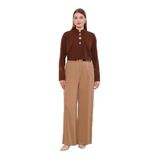 levidor Düz Kesim Palazzo Pantolon, 44, 410111, Camel, Kadın