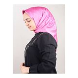 Levidor Fuşya Düz Renk Trend Twill Polyester Eşarp