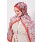 levidor Hint İpeği Şal, 75 x 195, LVD.HNT.0016, Kırmızı, kadın