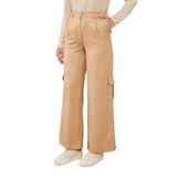 levidor Keten Kargo Pantolon, 40, 410077, Camel, Kadın