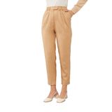 levidor Keten Kumaş Havuç Pantolon, 44, 410080, Camel, Kadın