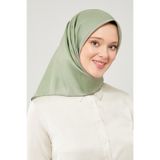 Levidor Koyu Yağ Yeşili Düz Renk Trend Twill Polyester Eşarp