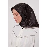 Levidor Kristal Eşarp Bulut Batik Siyah