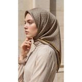 Levidor Kristal Eşarp Kemer Desen Siyah Vizon