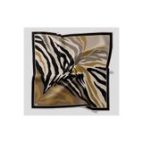 Levidor Kristal Eşarp Zebra Desen Siyah