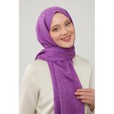 levidor Labirent Desen Blue Jakar Şal, Tek Ebat, Labirent Desen Blue Jakar, Menekşe, Kadın