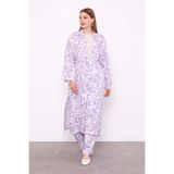 Levidor Lila Kimono Pantolon Takım