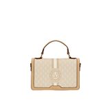 levidor Logolu Monogram Desen El Çantası, Tek Beden, 930362, Krem, Kadın