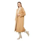 levidor Midi Boy Kuşaklı Trençkot, 2, TYC46587BCA0EBD1FC1658E00, Camel, Kadın