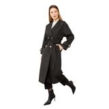 levidor Midi Boy Kuşaklı Trençkot, 2, TYC46587BCA0EBD1FC1658E00, Siyah, Kadın
