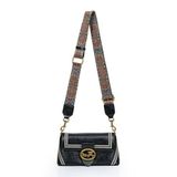 Levidor Otantik Fayton Metal Logo ve Etnik Desen Detaylı Kadın Omuz Çantası LV930575 Siyah - Standart