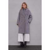 levidor Oversize Kaşe Kaban, 2, 570002, Gri, Kadın