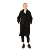 levidor Oversize Kaşe Kaban, 2, 570002, Siyah, Kadın