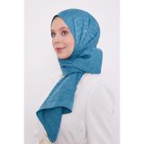 levidor Petrol Mavi Damla Desen Blue Jakar Şal, 180 x 70, Damla Desen Blue Jakar, Petrol Mavi, Kadın
