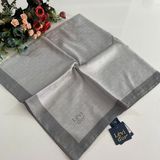 Levidor Premium Monogram Eşarp Açık Gri GX0204