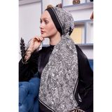 Levidor Siyah-Beyaz Çini Desen Royal Şal