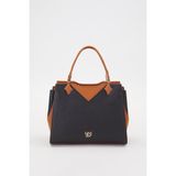 Levidor Siyah Camel Kadın Omuz Çantası 930204 - Siyah - Camel