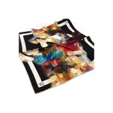 Levidor Trend Desenli Twill Siyah Eşarp Ldt107-06