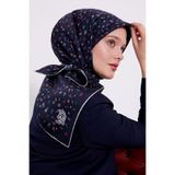 Levidor Trend Twill Eşarp LDT282 Çiçekli Desen 02-Lacivert