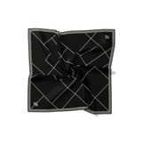 Levidor Yeni Sezon Trend Polyester Twill Eşarp siyah çizgi desen