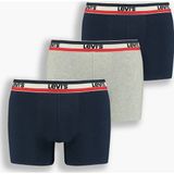 Levis 37149-0542 Organik Pamuklu 3 Pack Lacivert-Gri Erkek Boxer