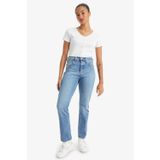 Levis 501 % 100 Pamuk Regular Fit Normal Bel Düz Paça Jeans Bayan Kot Pantolon A7742-0010 Açik Mavi