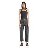 Levi's 501 Crop Jeans, Kadın Kot Pantolon, Black (0001), 25W / 28L