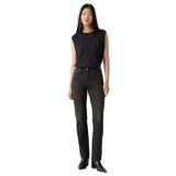 Levi's 724 High Rise Straight Jeans, Kadın Kot Pantolon, Black (0008), 25W / 30L