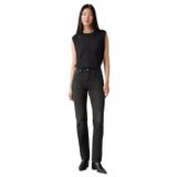 Levi's 724 High Rise Straight Jeans, Kadın Kot Pantolon, Black (0008), 28W / 32L