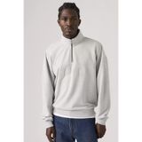 Levi's Erkek Açık Gri Bol Kesimli Yarım Fermuarlı Sweatshirt 005Hs-0004,Gri 2Xl