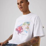 Levi's Erkek Grafik Desenli Bol Kesim Boxy Fıt Tişört - 008B4-0001 - Beyaz