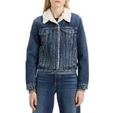 Levi's Original Trucker Ceket, Kadın Mont Dark Indigo - Flat Finish (0063), L