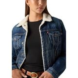 Levi's Original Trucker Ceket, Kadın Mont Dark Indigo - Flat Finish (0063), S