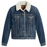Levi's Original Trucker Ceket, Kadın Mont Dark Indigo - Flat Finish (0063), XS
