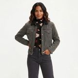 Levi's The Original Sherpa Kürklü Kadın Kot Ceket - Füme - XS