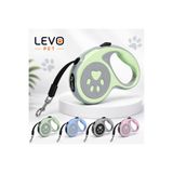 LEVO PET Pati Desenli Otomatik Köpek Tasması 3 Metre Kilitli Uzayan Gezdirme Tasması Ergonomik Tutuş Küçük ve Orta Irk