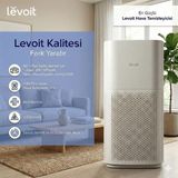 Levoit 147M² Etkili Ultra Geniş Alan Profesyonel Akıllı Hava Temizleme Cihazı Lazer Sensörlü Pm2.5 Göstergeli Vortex Teknolojili H13 True Hepa Filtreli Koku ve Duman Giderici - Beyaz