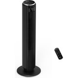 Levoit 36 DC Akıllı Kule Tipi Fan Tasarruflu DC Motor Zamanlayıcı Sessiz Gece Modu Kumandalı Vantilatör - Siyah - Siyah
