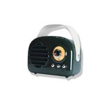 LEVONG LE-1682 Yeşil Mini Nostaljik Görünüm Taşınabilir Bluetooth Hoparlör Mini Radyo